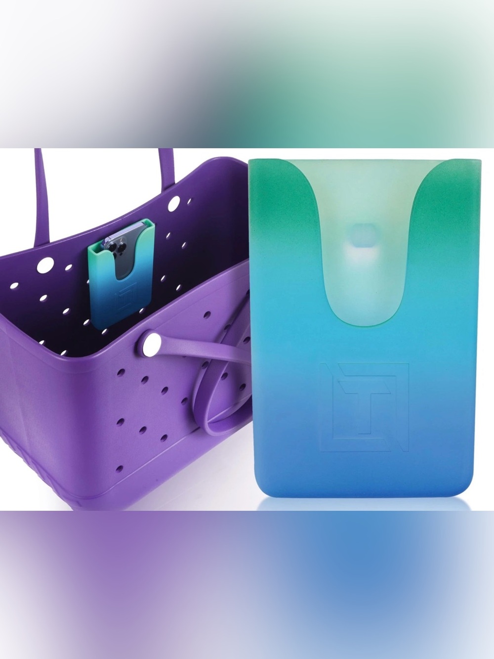 Blue Ombré Phone Holder for Bogg Bag and Simple Modern Bag